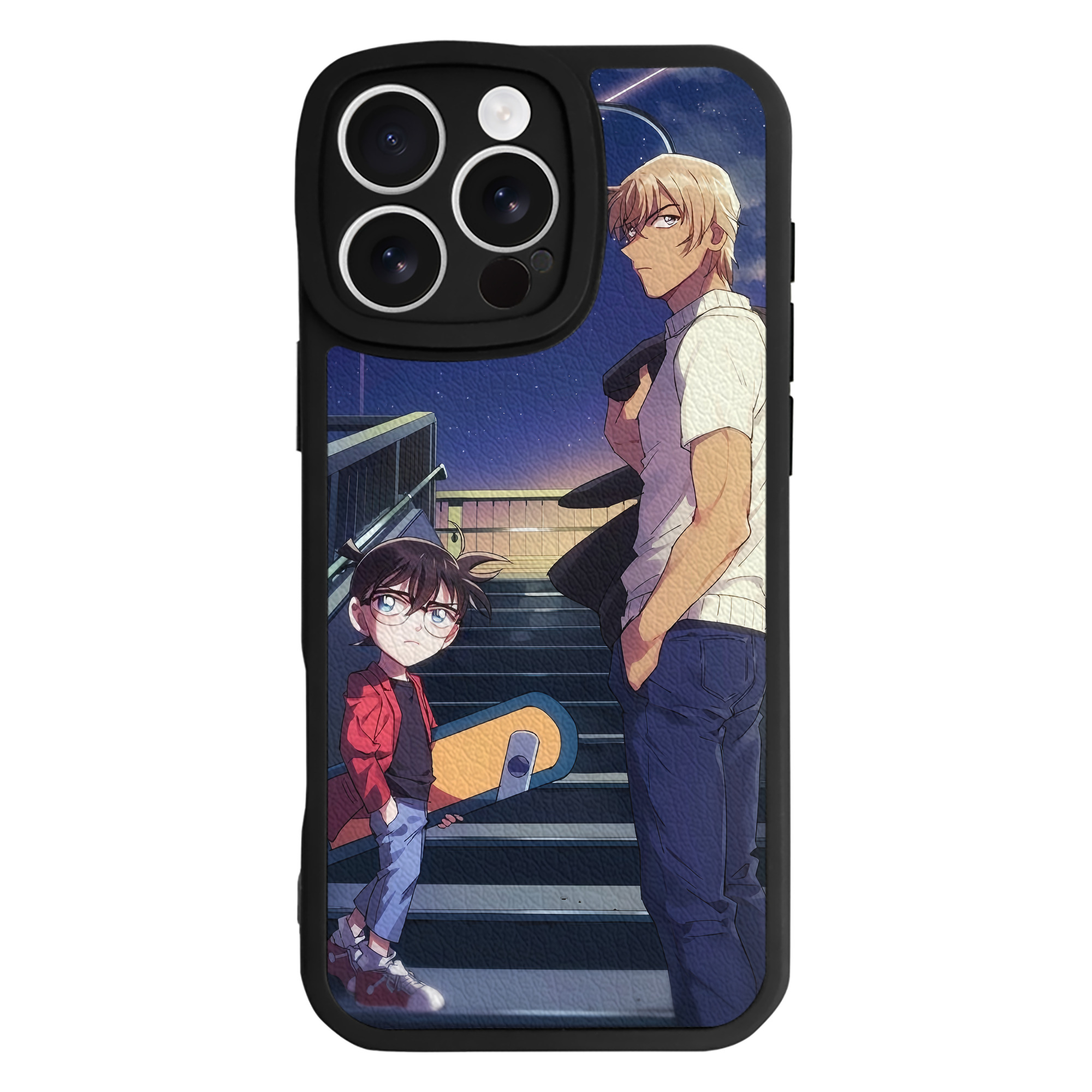 （画像用） 名探偵コナン Detective Conan 【iPhone 16シリーズ対応】シリコンスマホケース（レザー調） 材質：シリコン